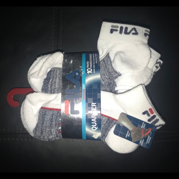 Fila Boys 10-Pack Quarter Crew Socks